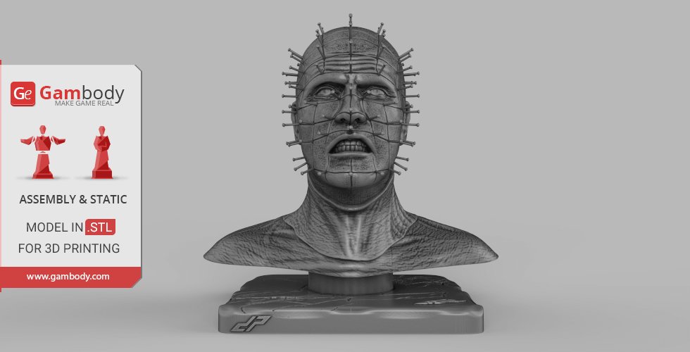 Pinhead Bust 3D Printing Miniature | Static STL Model