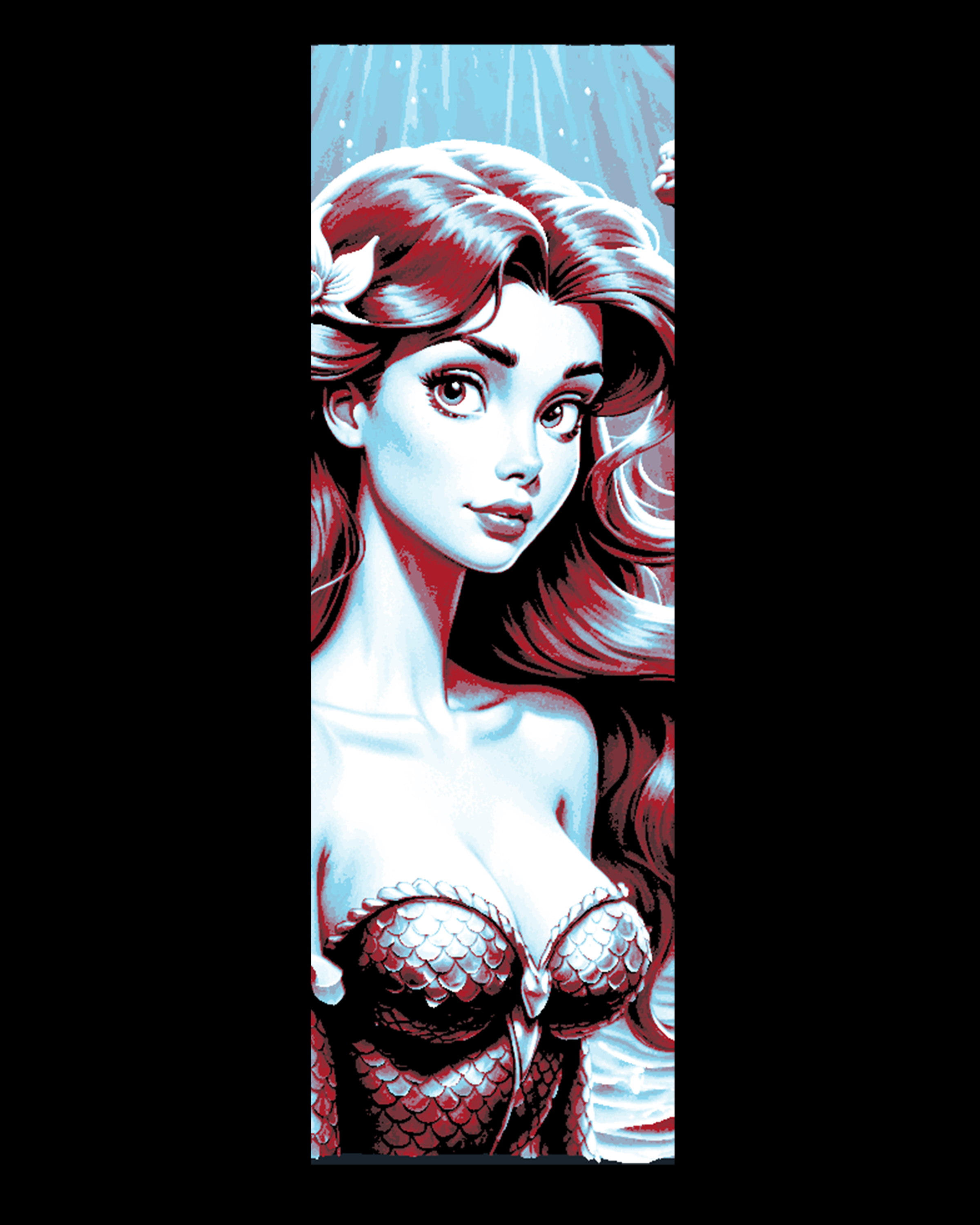 Fan art depictions of Ariel the Mermaid - Set of Bookmarks 3D 3MF Model