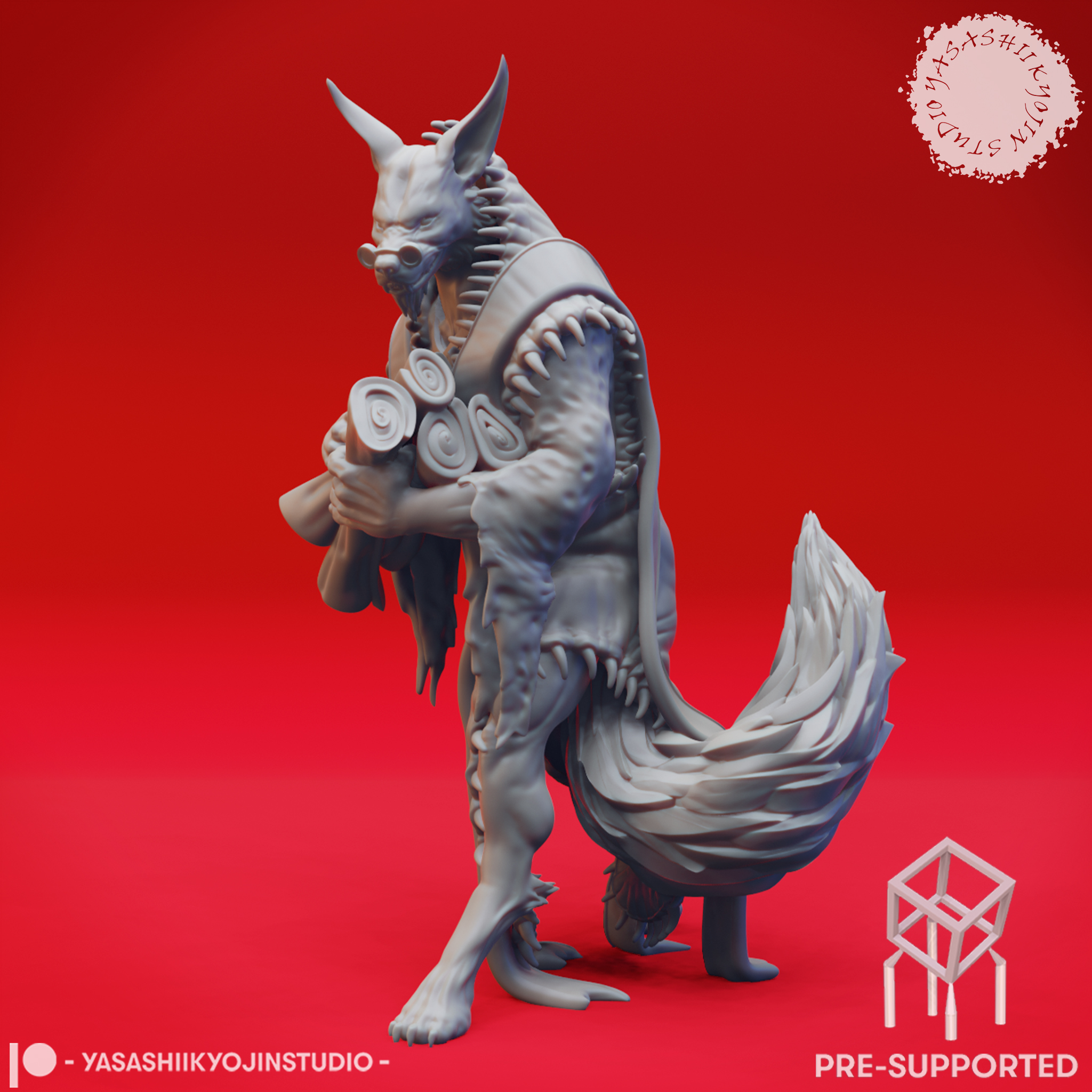 Arcanaloth Record Keeper - Tabletop Miniature (Pre-Supported) 3D STL Model — view 2