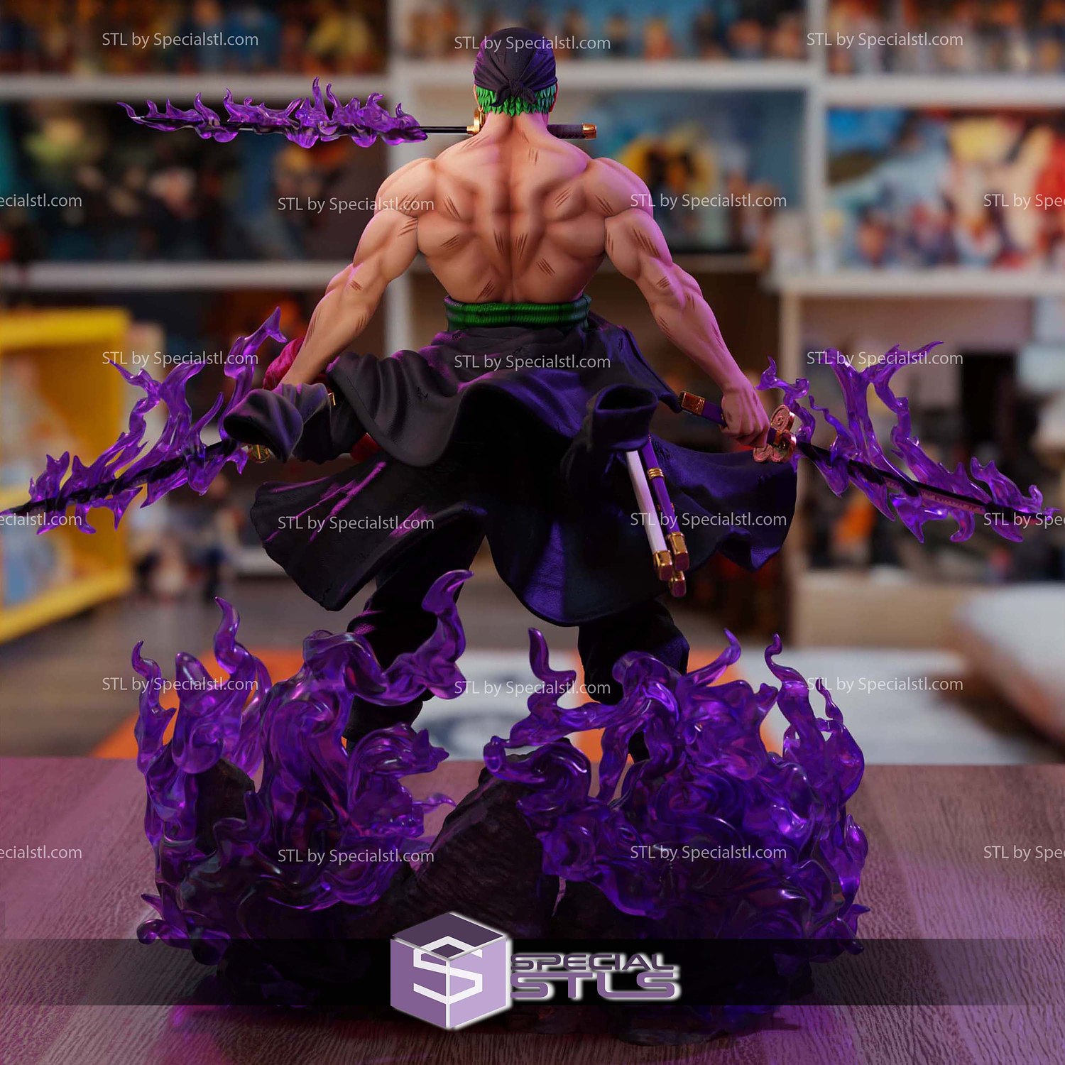 Zoro 2 Hand 3 Sword 3D Printer Files STL Model — view 3