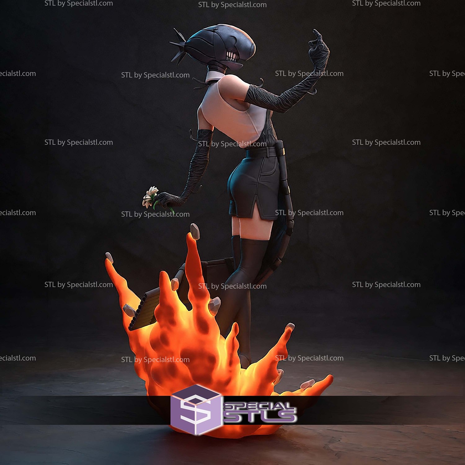 Reze SFW Suit STL Files 3D Model — view 5