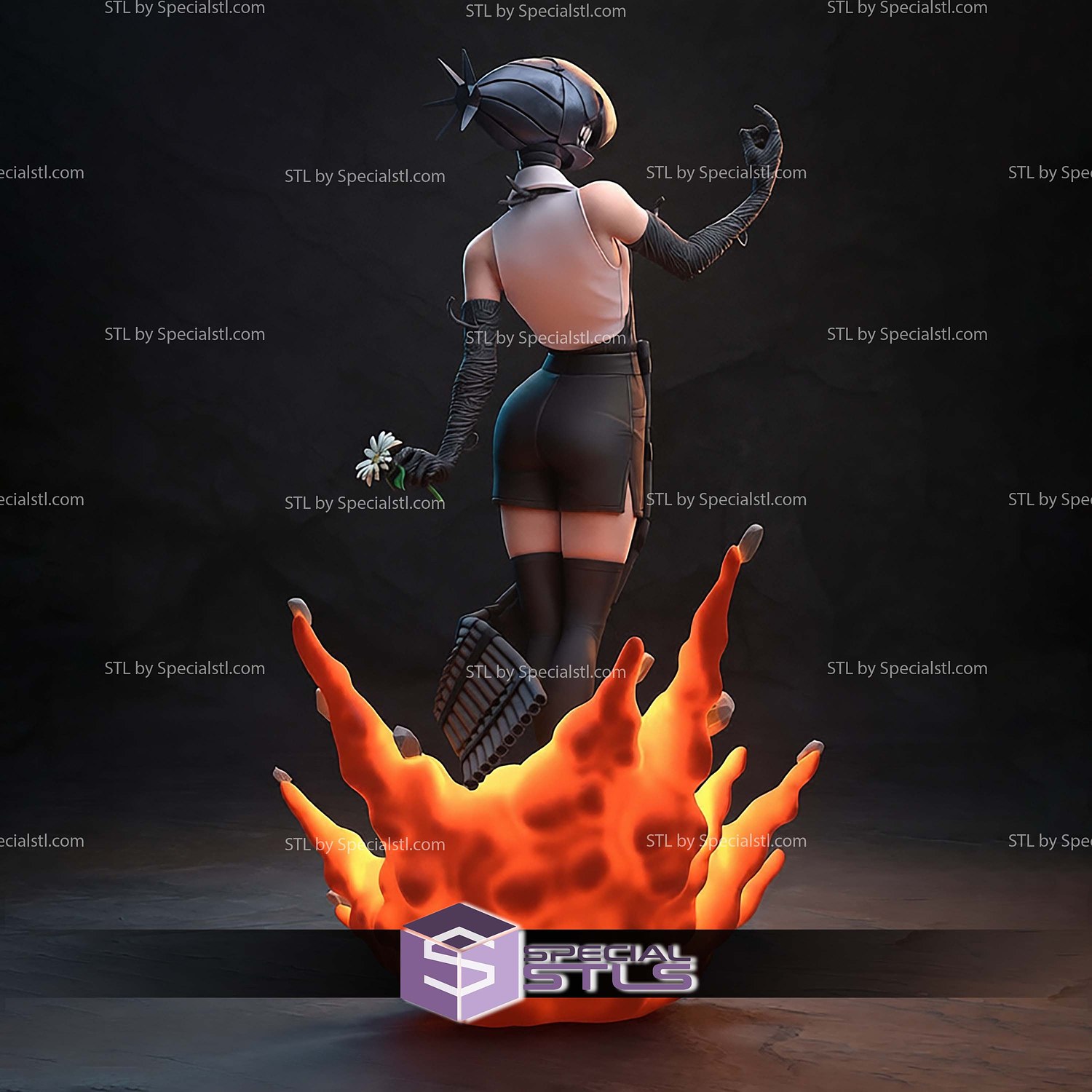 Reze SFW Suit STL Files 3D Model — view 7
