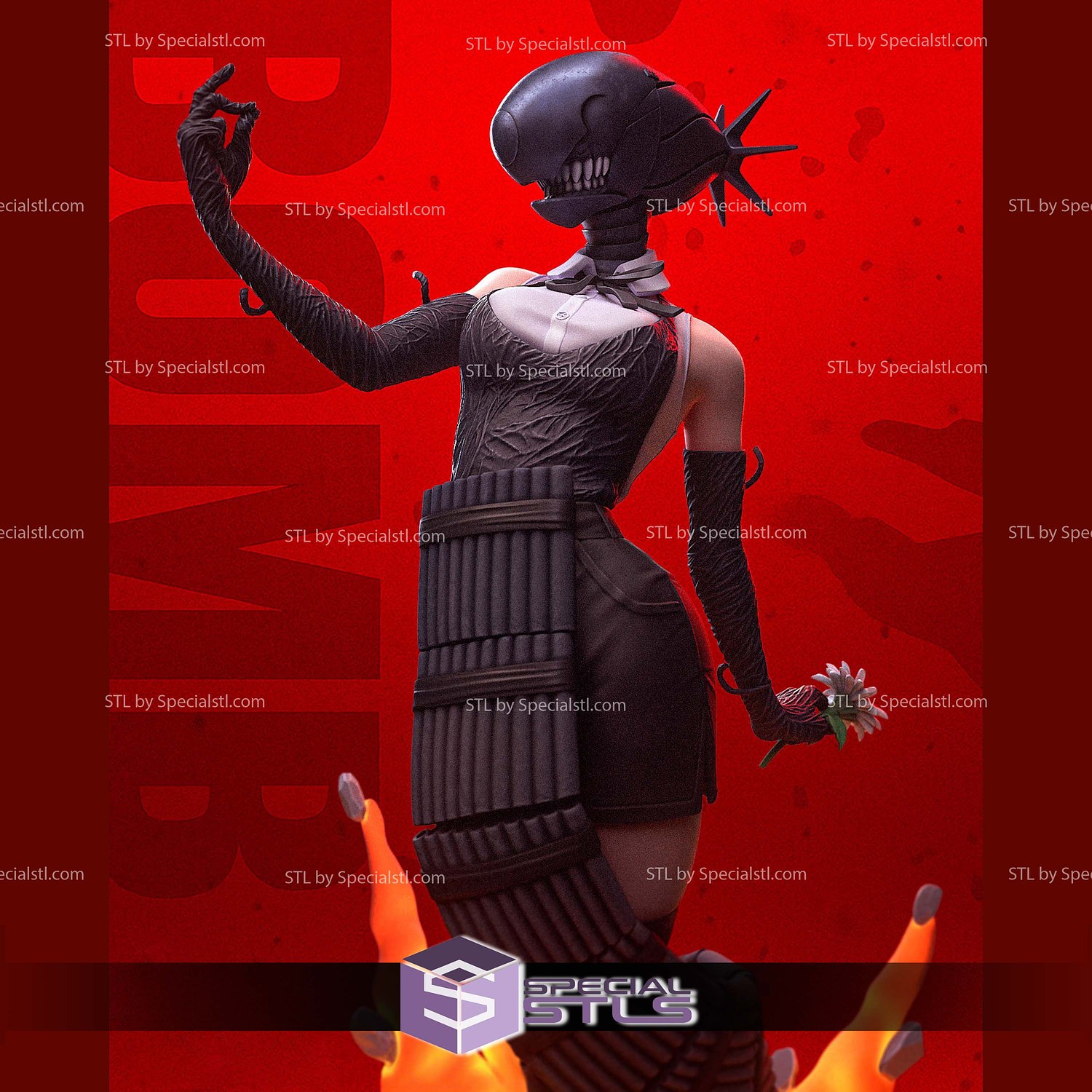 Reze SFW Suit STL Files 3D Model — view 8