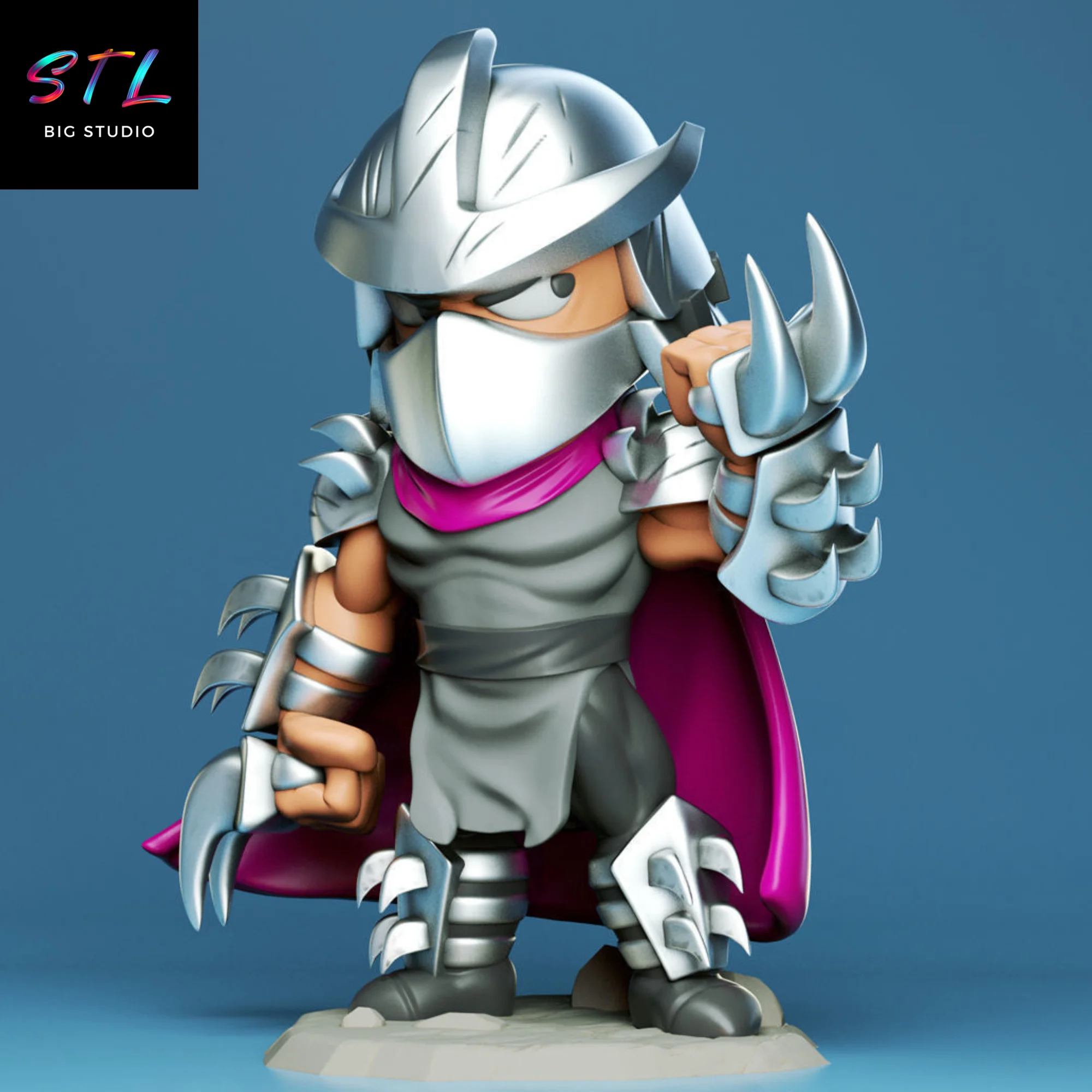 STL Shredder Chibi | Teenage Mutant Ninja Turtles | 3D Printable Figure Model
