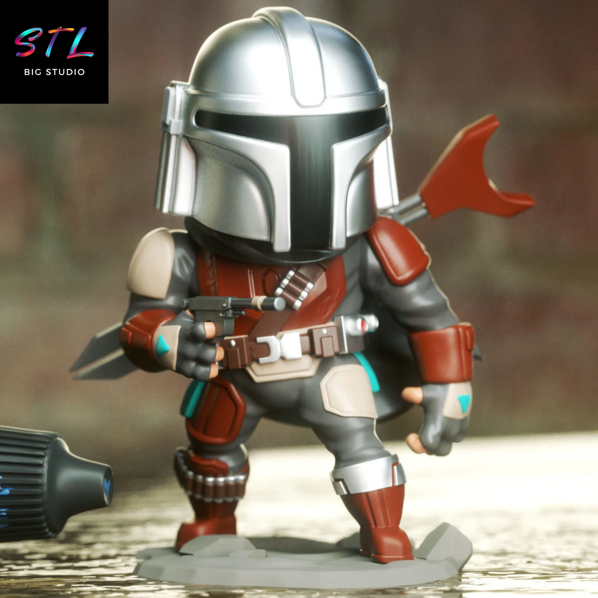 STL Shredder Chibi | Teenage Mutant Ninja Turtles | 3D Printable Figure Model — view 4