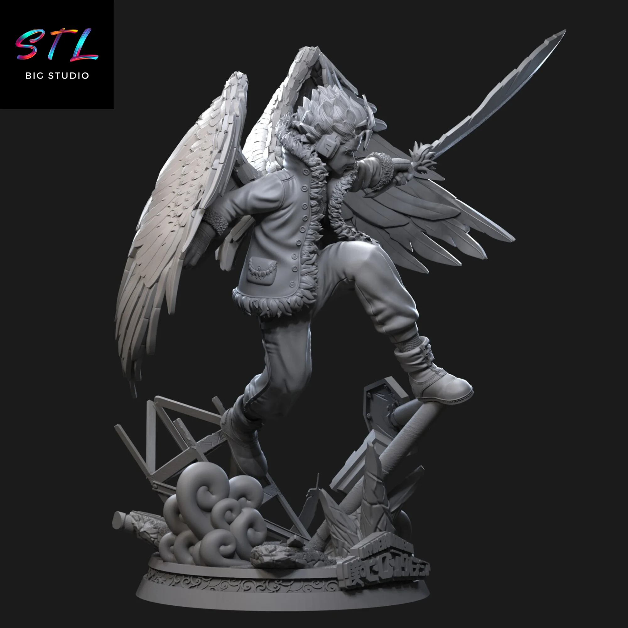 Hawks STL Figure | My Hero Academia | 3D Printable Model Model — view 2