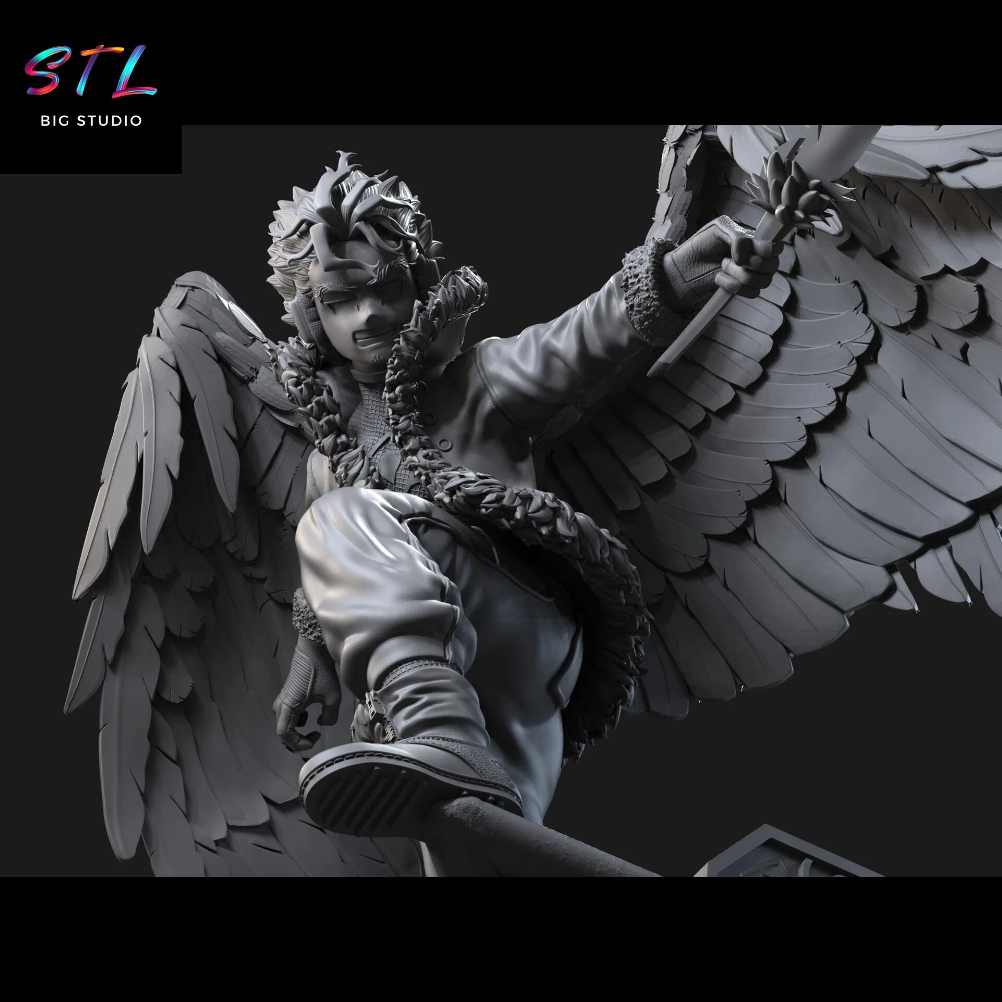 Hawks STL Figure | My Hero Academia | 3D Printable Model Model — view 5
