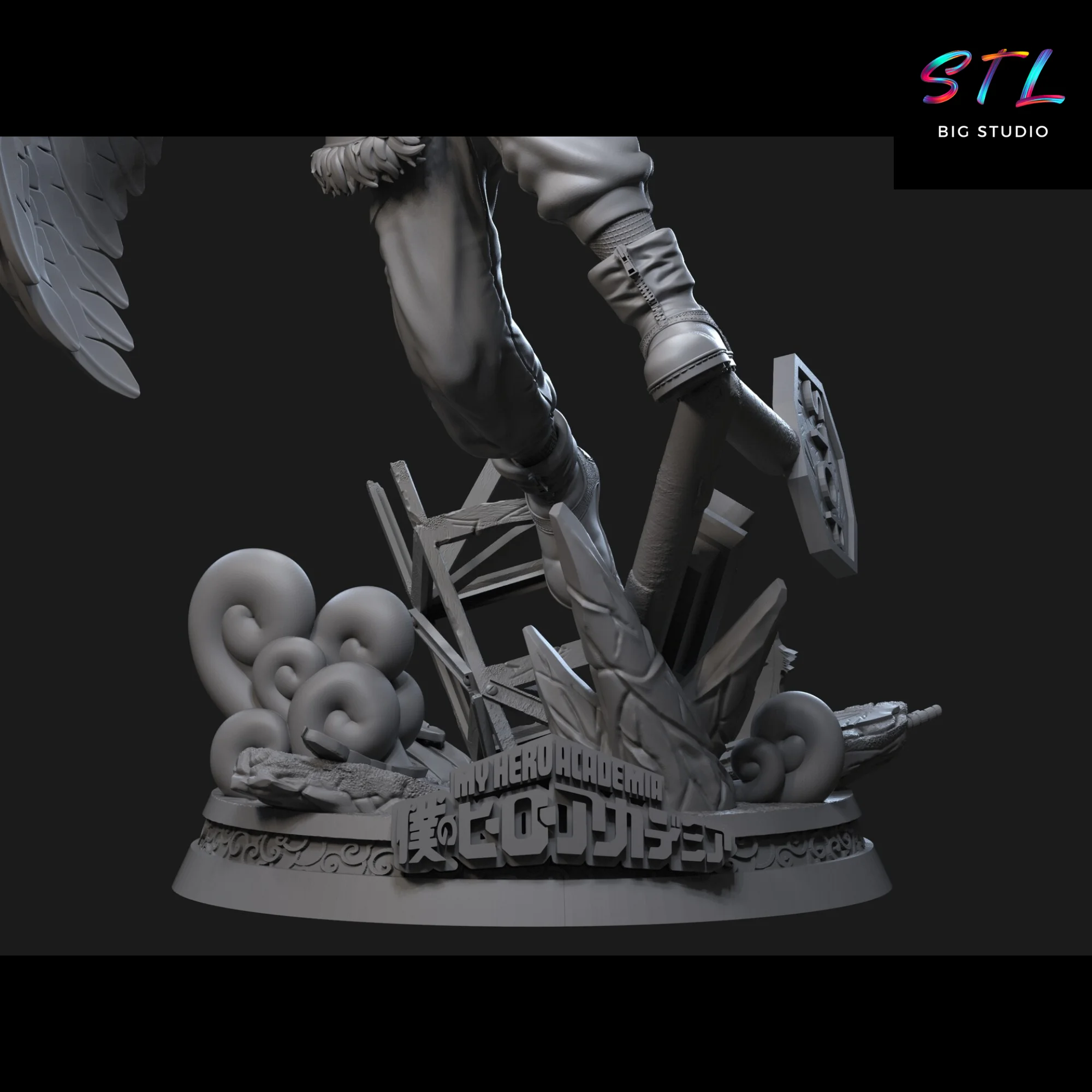Hawks STL Figure | My Hero Academia | 3D Printable Model Model — view 6