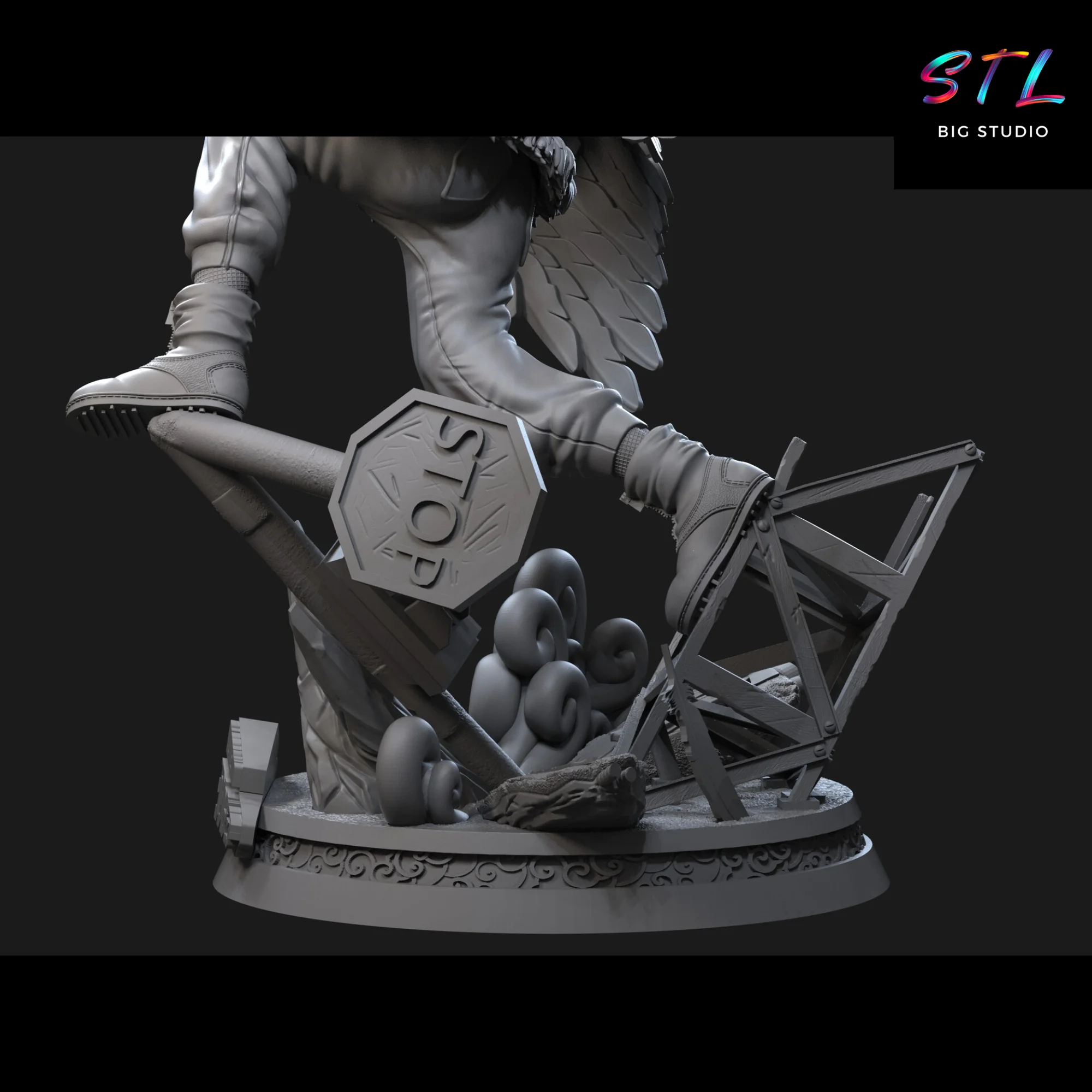 Hawks STL Figure | My Hero Academia | 3D Printable Model Model — view 7