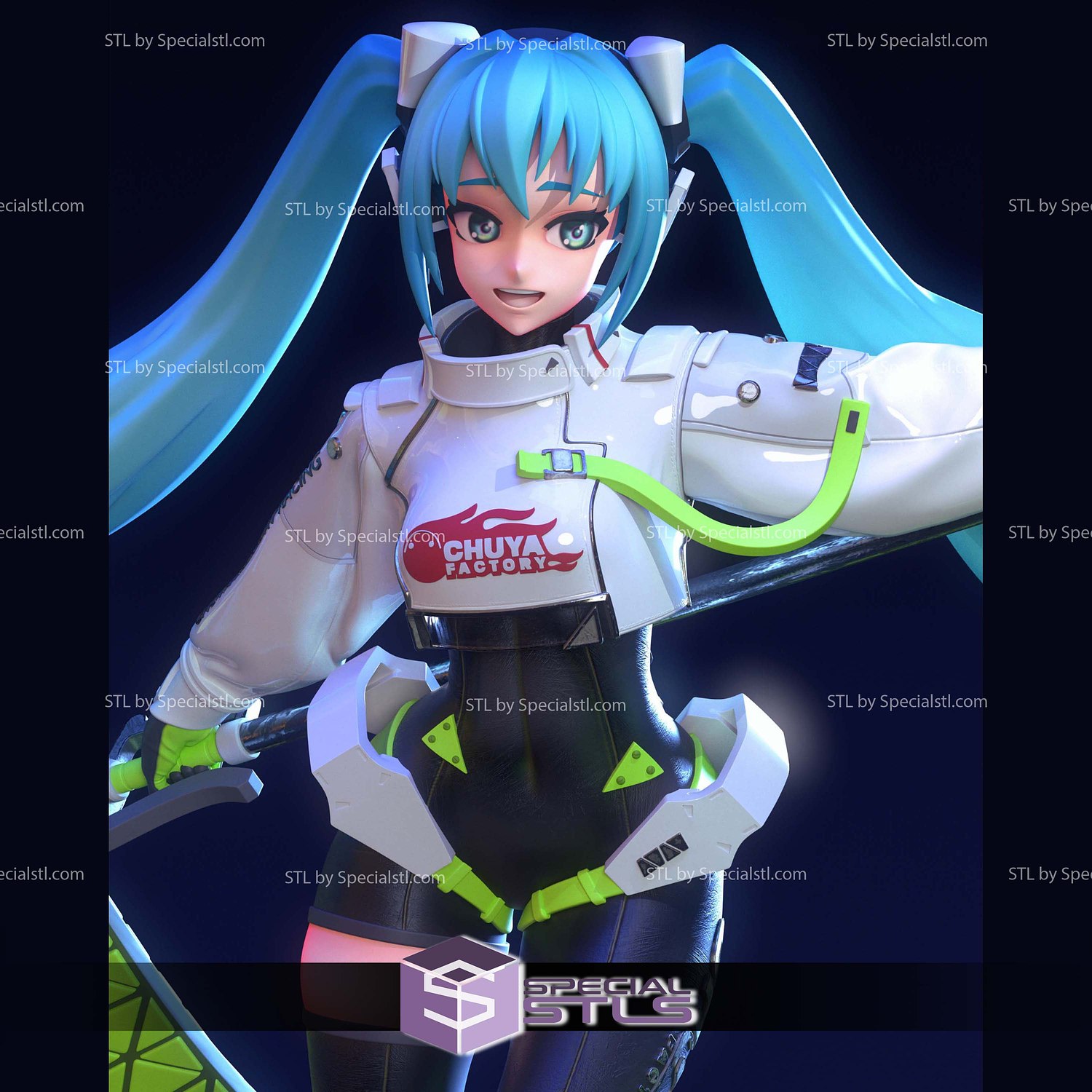 Hatsune Miku Racing Edition 3D Printer Files STL Model — view 6