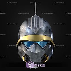 Cosplay STL Files Helldivers 2 Honorary Guard Helmet 3D Model