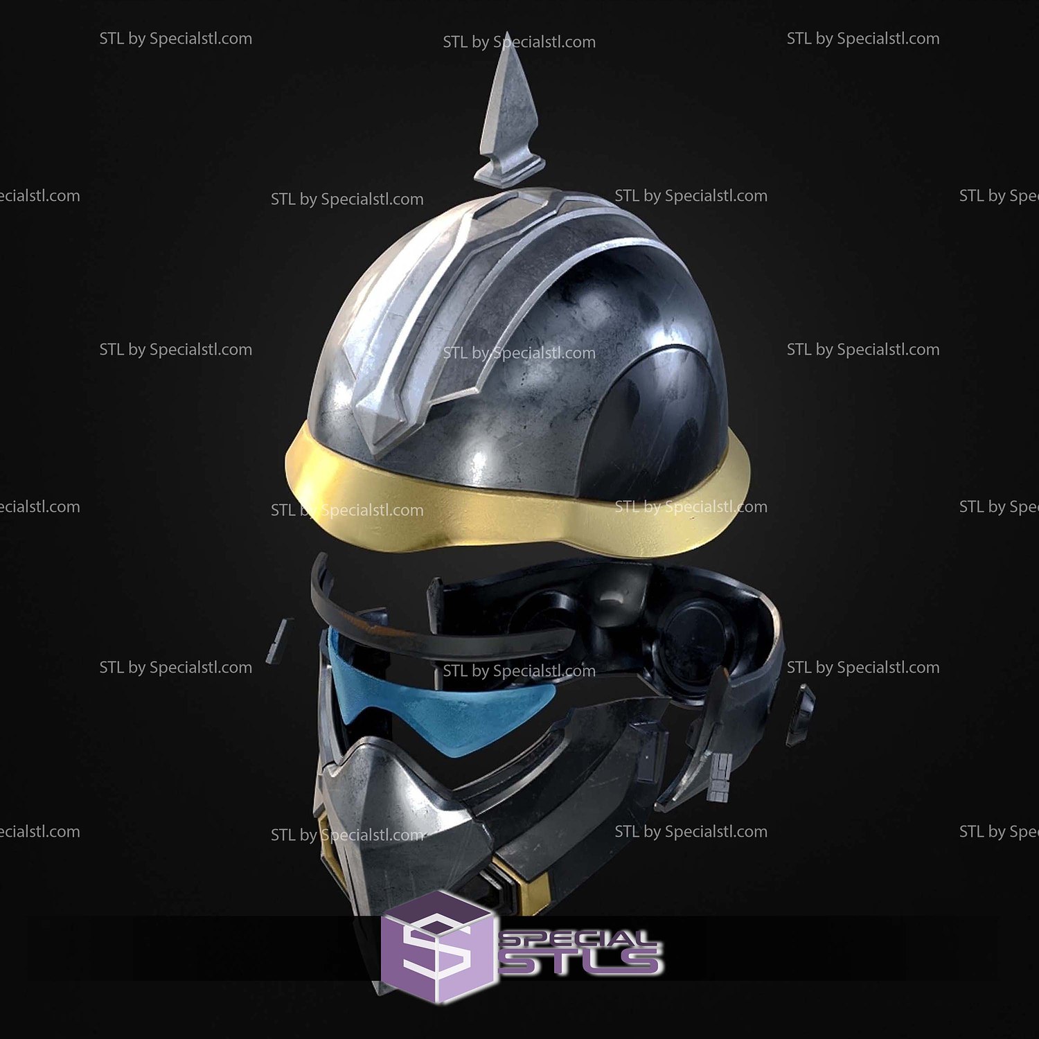 Cosplay STL Files Helldivers 2 Honorary Guard Helmet 3D Model — view 2