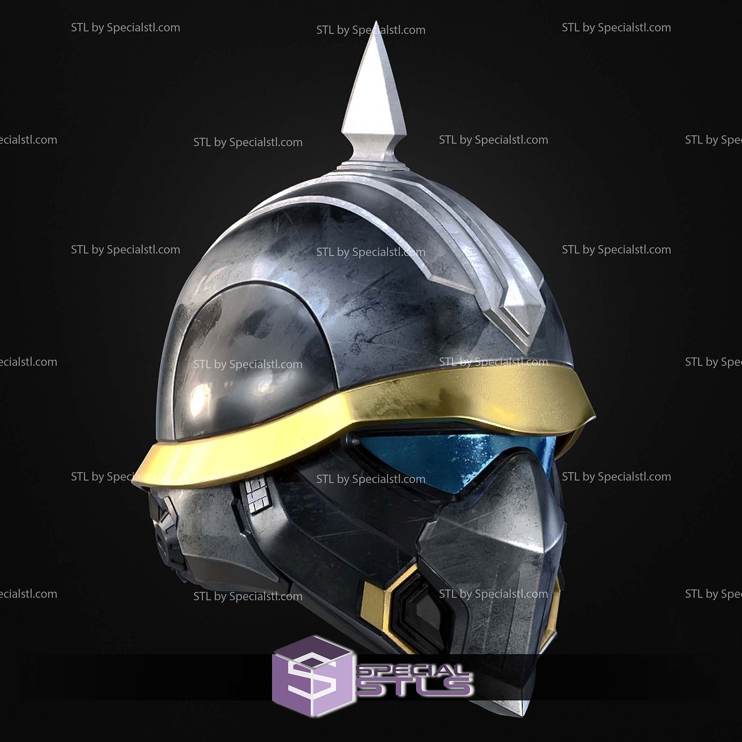 Cosplay STL Files Helldivers 2 Honorary Guard Helmet 3D Model — view 3