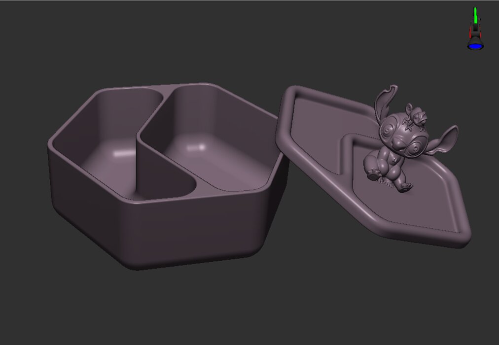 Cute alien storage box     Organizer with lid    3D printable STL Model — view 3