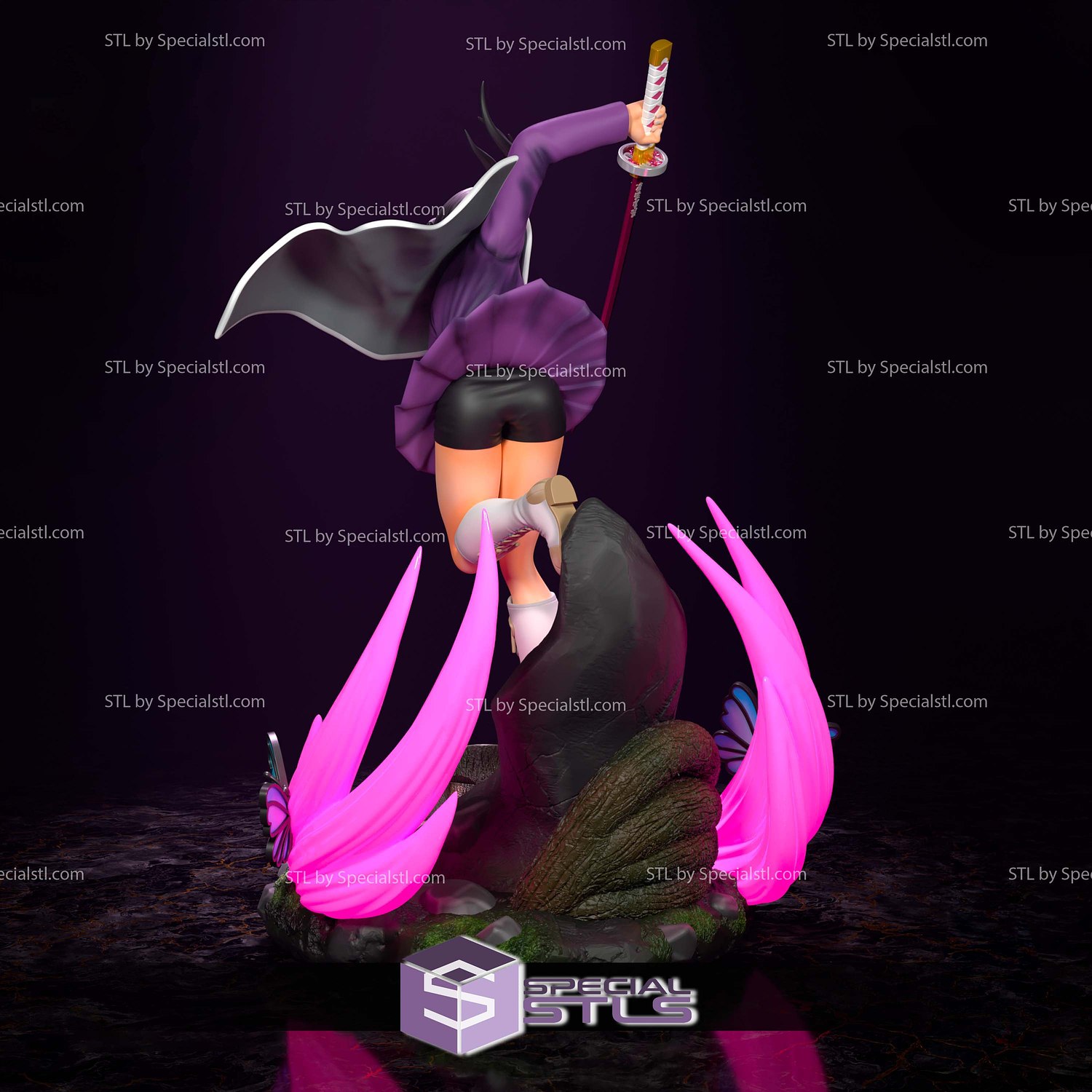 Kanao Tsuyuri Butterfly 3D Print Files STL Model — view 3