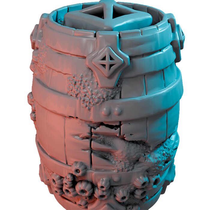 Barrel Barnacle VI - Detailed Tabletop Figurine 3D STL Model — view 3