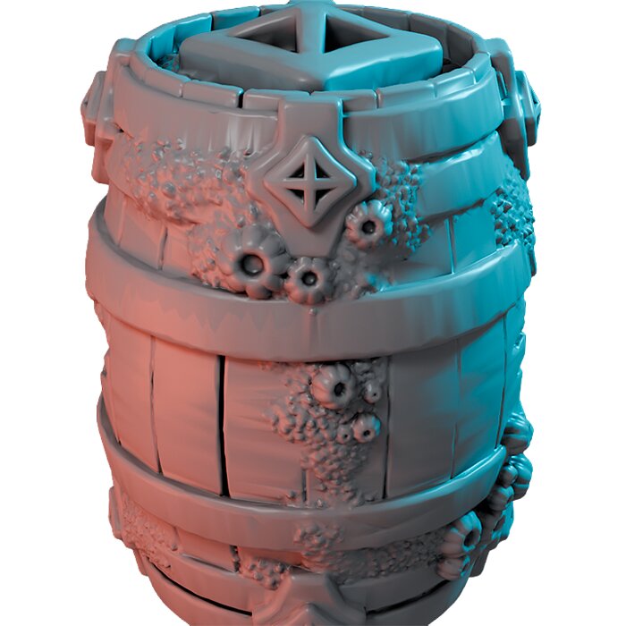 Barrel Barnacle VI - Detailed Tabletop Figurine 3D STL Model — view 6