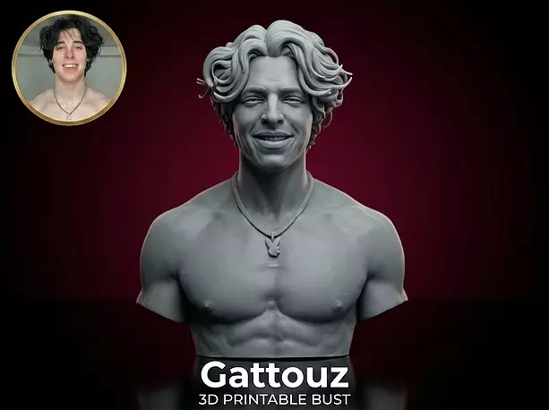 Gattouz bust 3D 3DM Model