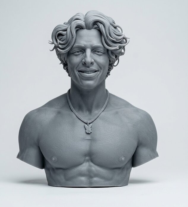 Gattouz bust 3D 3DM Model — view 4