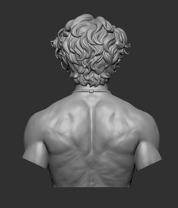 Gattouz bust 3D 3DM Model — view 8