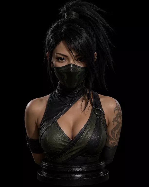 Akali League of Legends STL Figure 3D BLEND Model