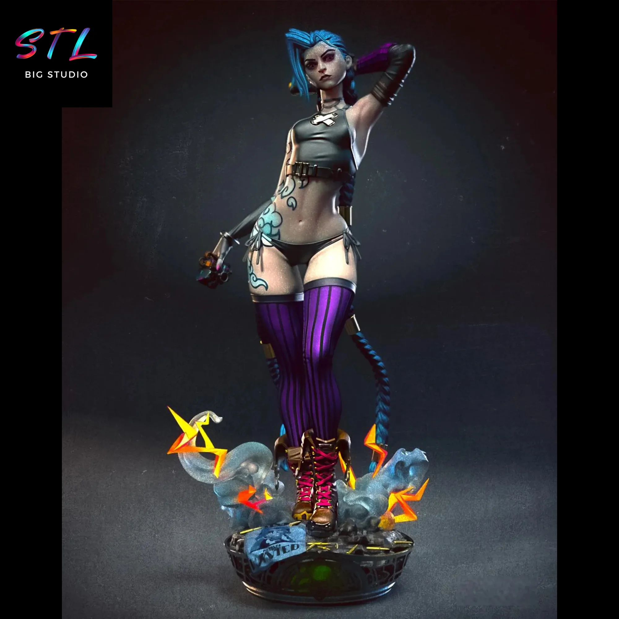 Jinx STL | League of Legends | 3D Printable Figure Model