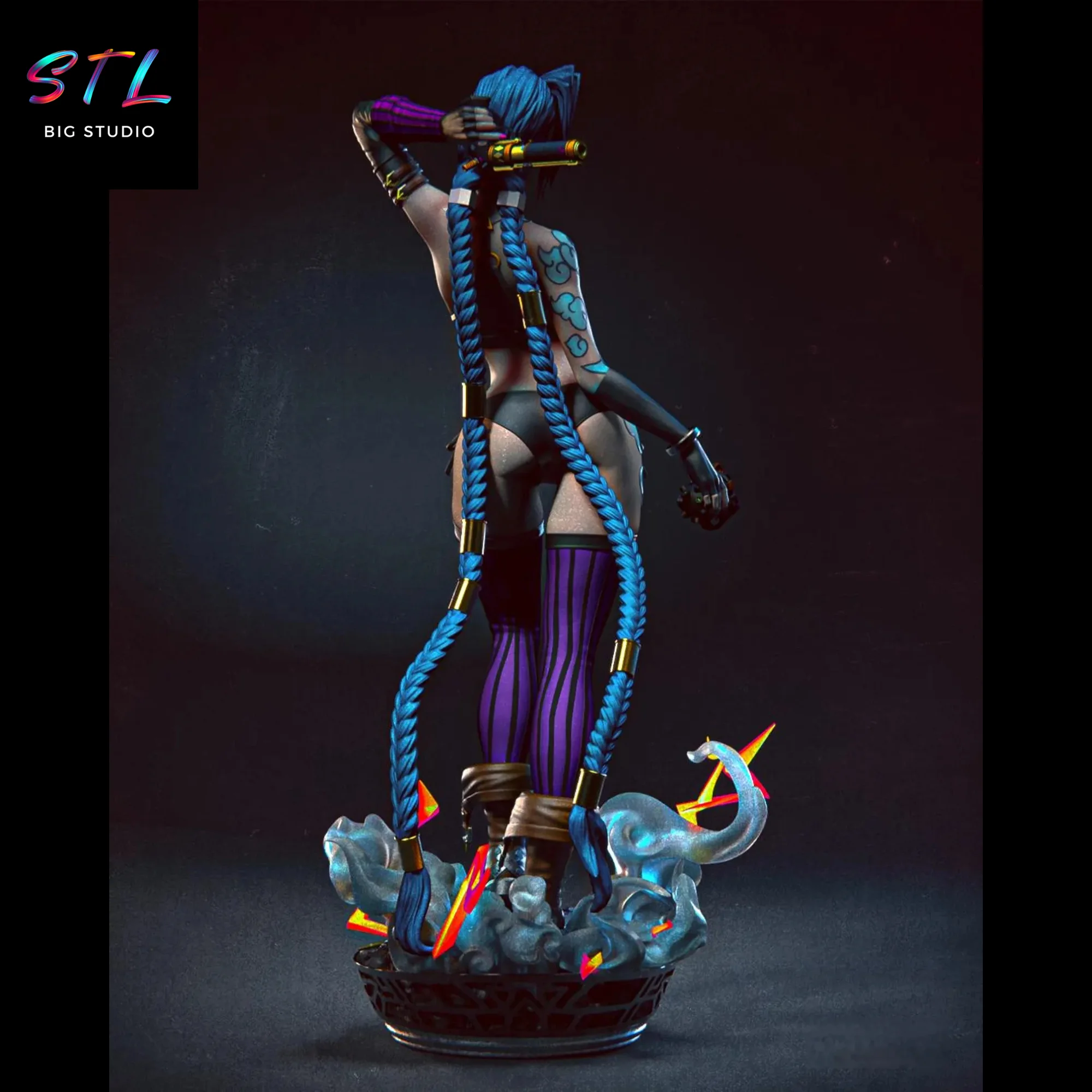 Jinx STL | League of Legends | 3D Printable Figure Model — view 4