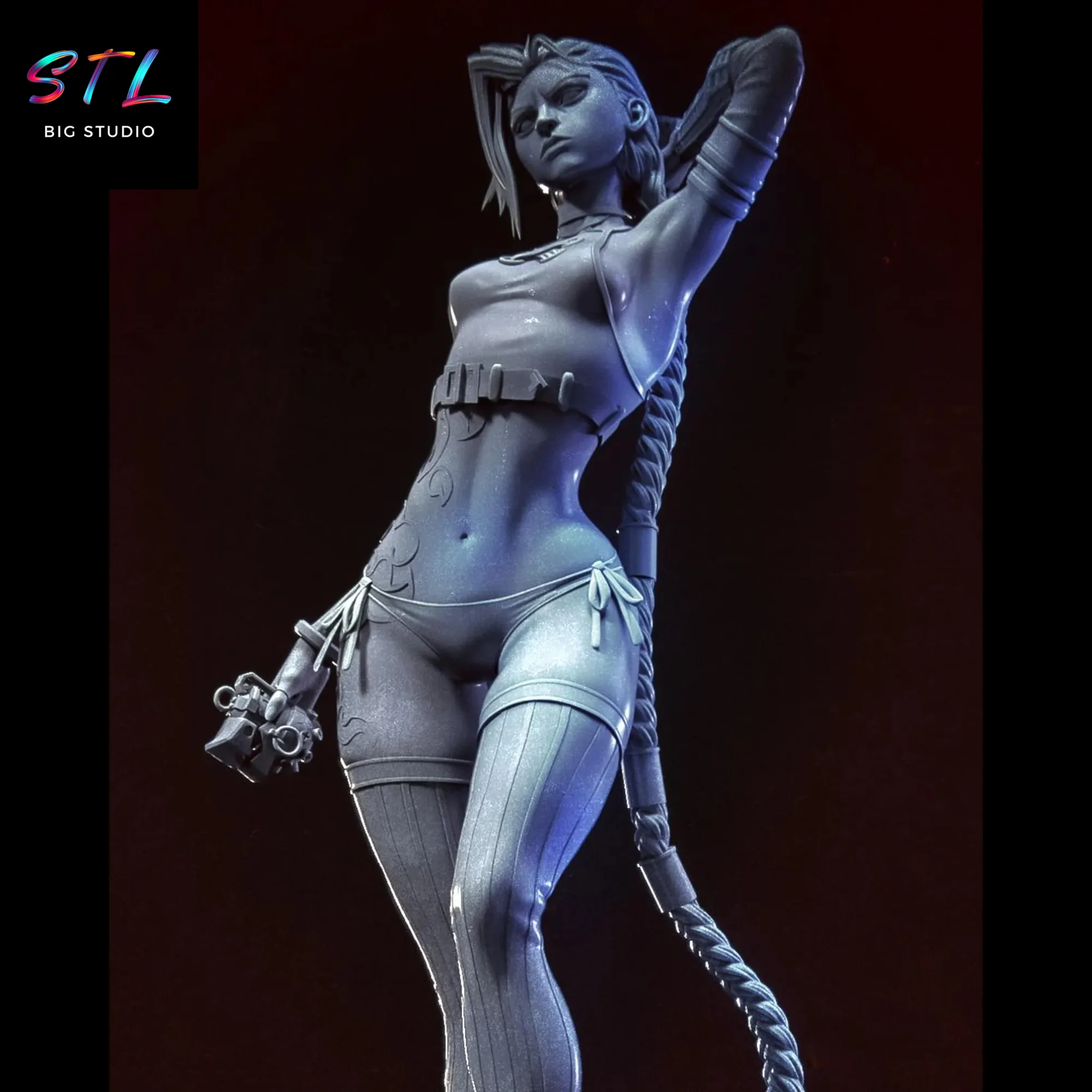 Jinx STL | League of Legends | 3D Printable Figure Model — view 8
