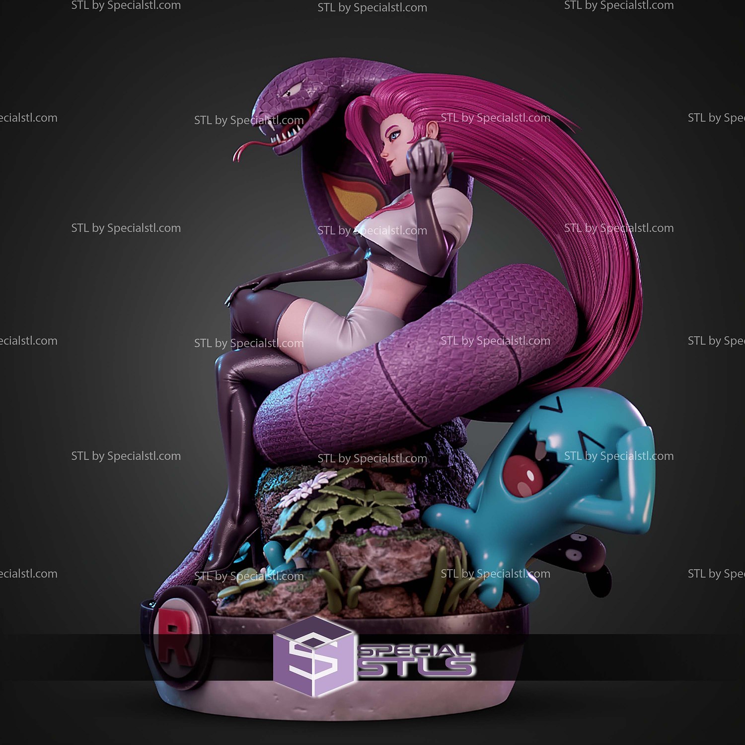 Jessie Realistic and Arbok STL Files 3D Model — view 3
