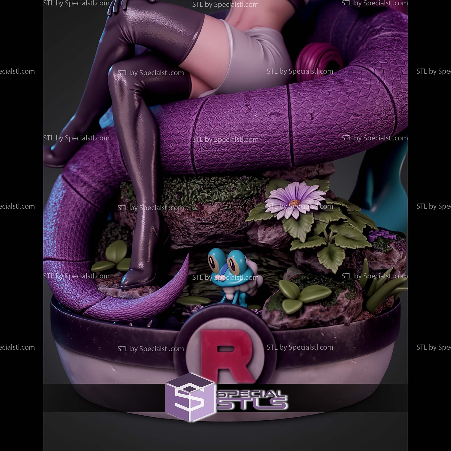 Jessie Realistic and Arbok STL Files 3D Model — view 6