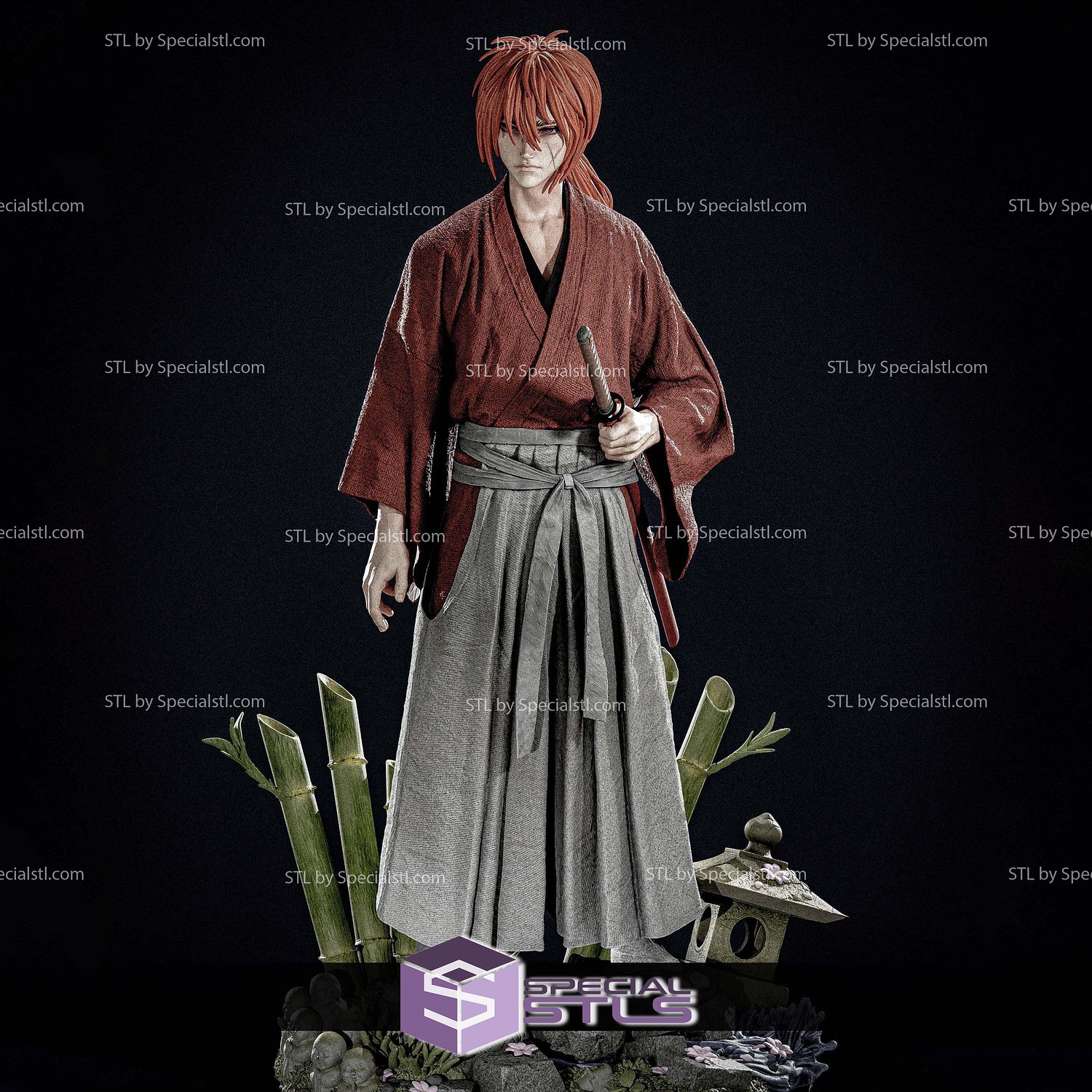 Kenshin Himura Standalone 3D Printer Files STL Model — view 2