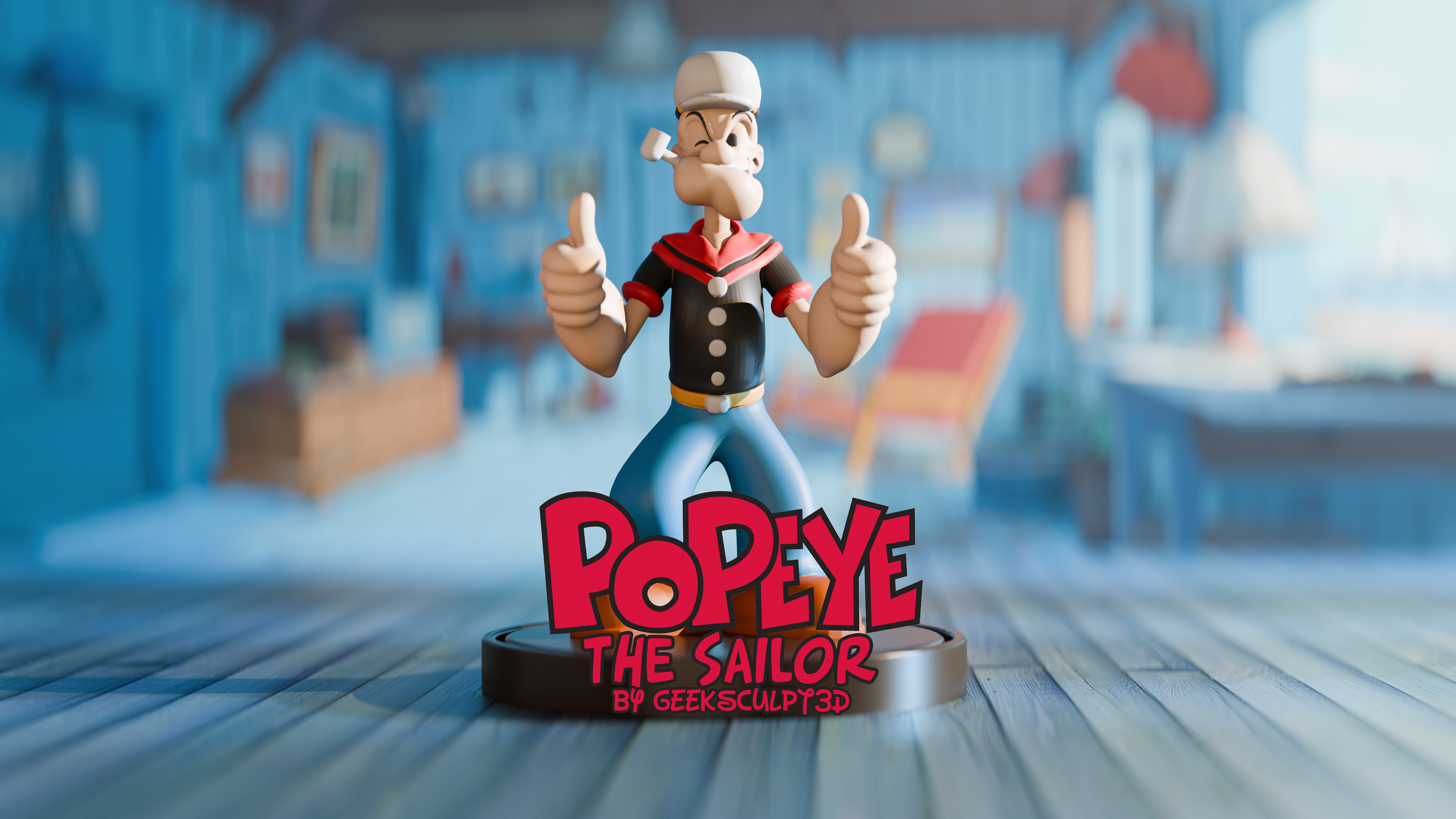 Popeye the Sailor Figure – Cartoon Fan Art Model 3D 3MF Model