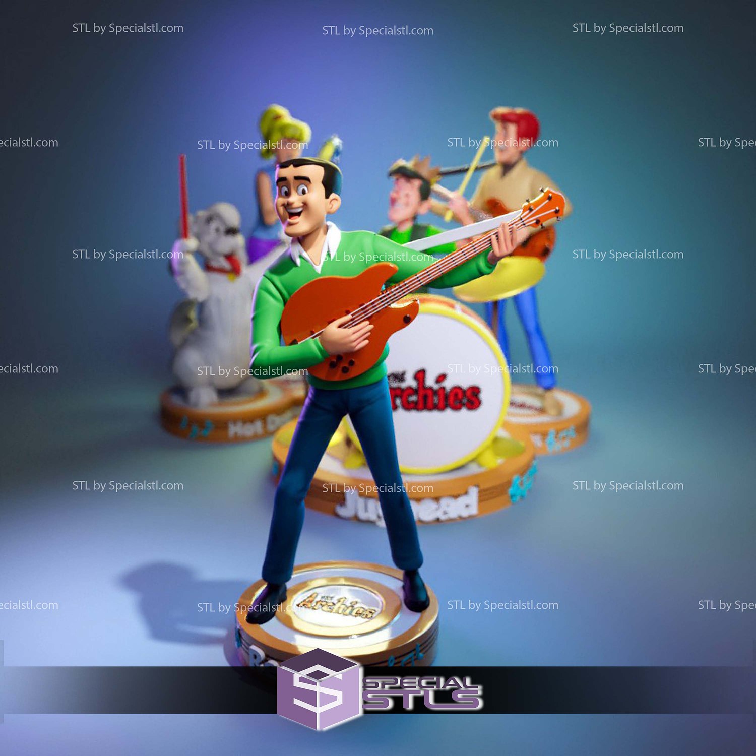 Reggie Archies Comics STL Files 3D Model — view 3