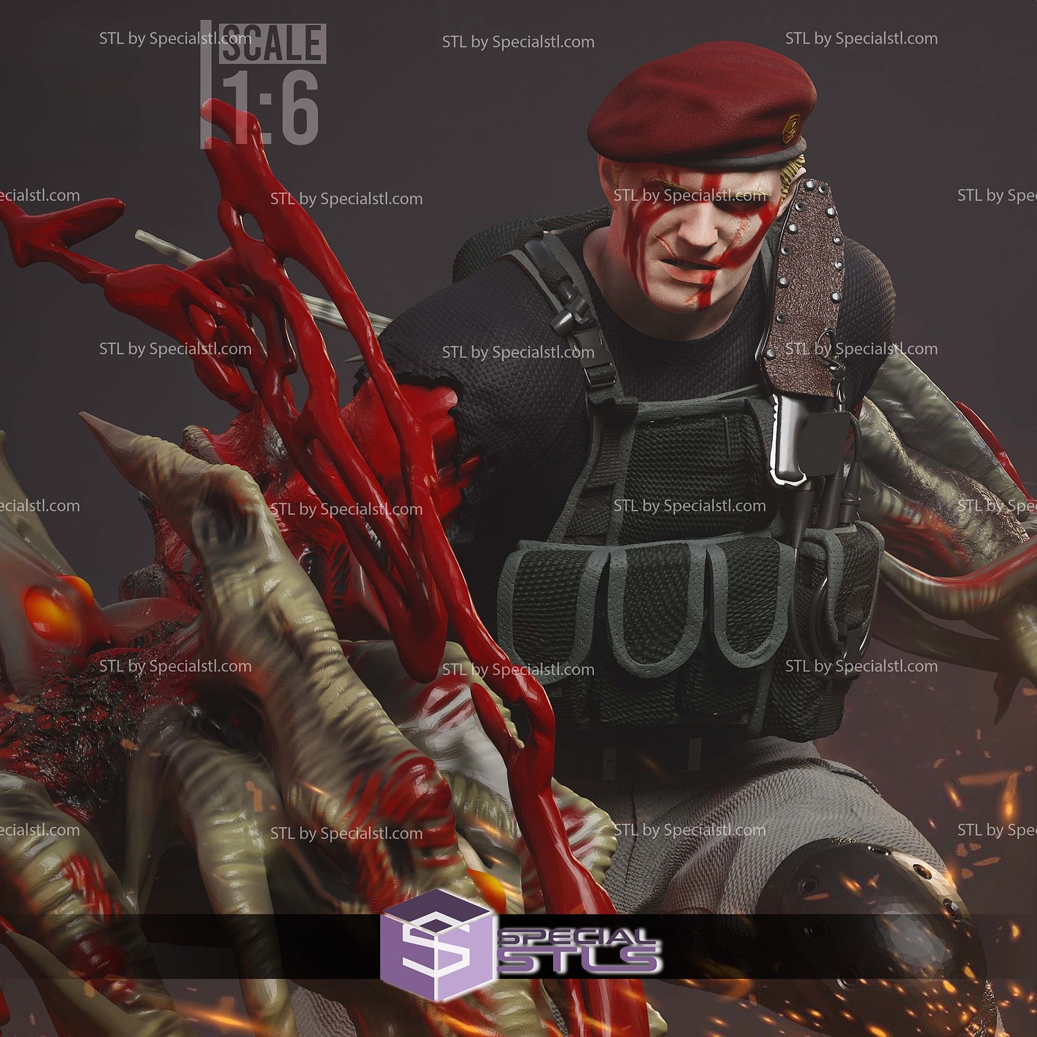 Jack Krauser Resident Evil 4 3D Printer Files STL Model — view 2
