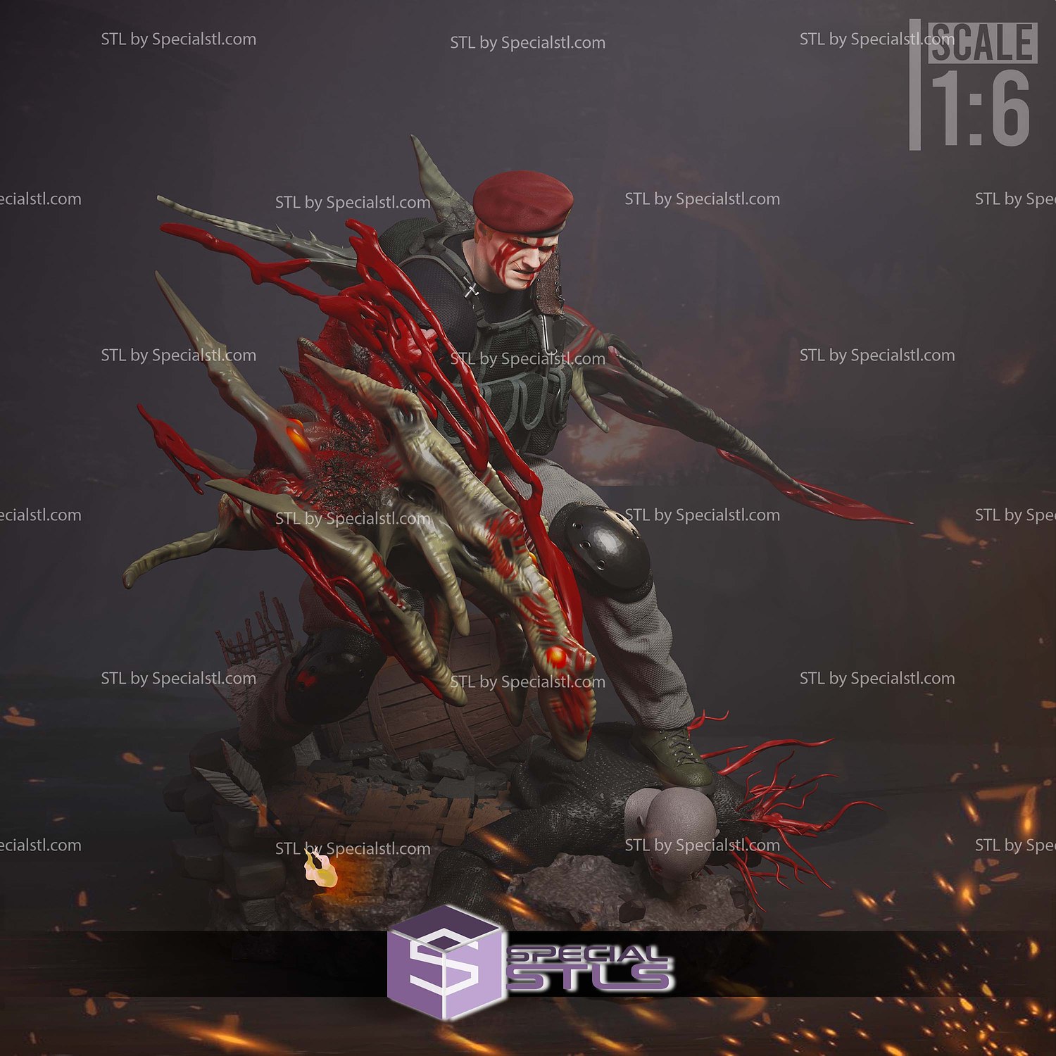 Jack Krauser Resident Evil 4 3D Printer Files STL Model — view 3