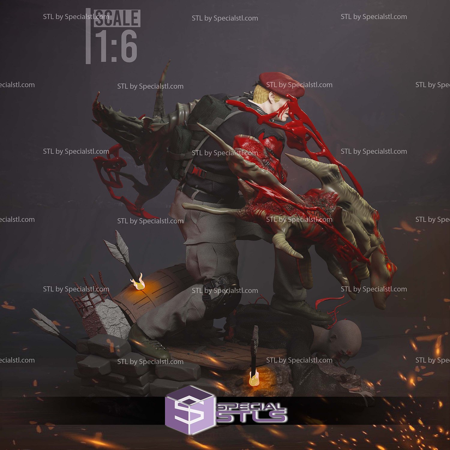 Jack Krauser Resident Evil 4 3D Printer Files STL Model — view 4
