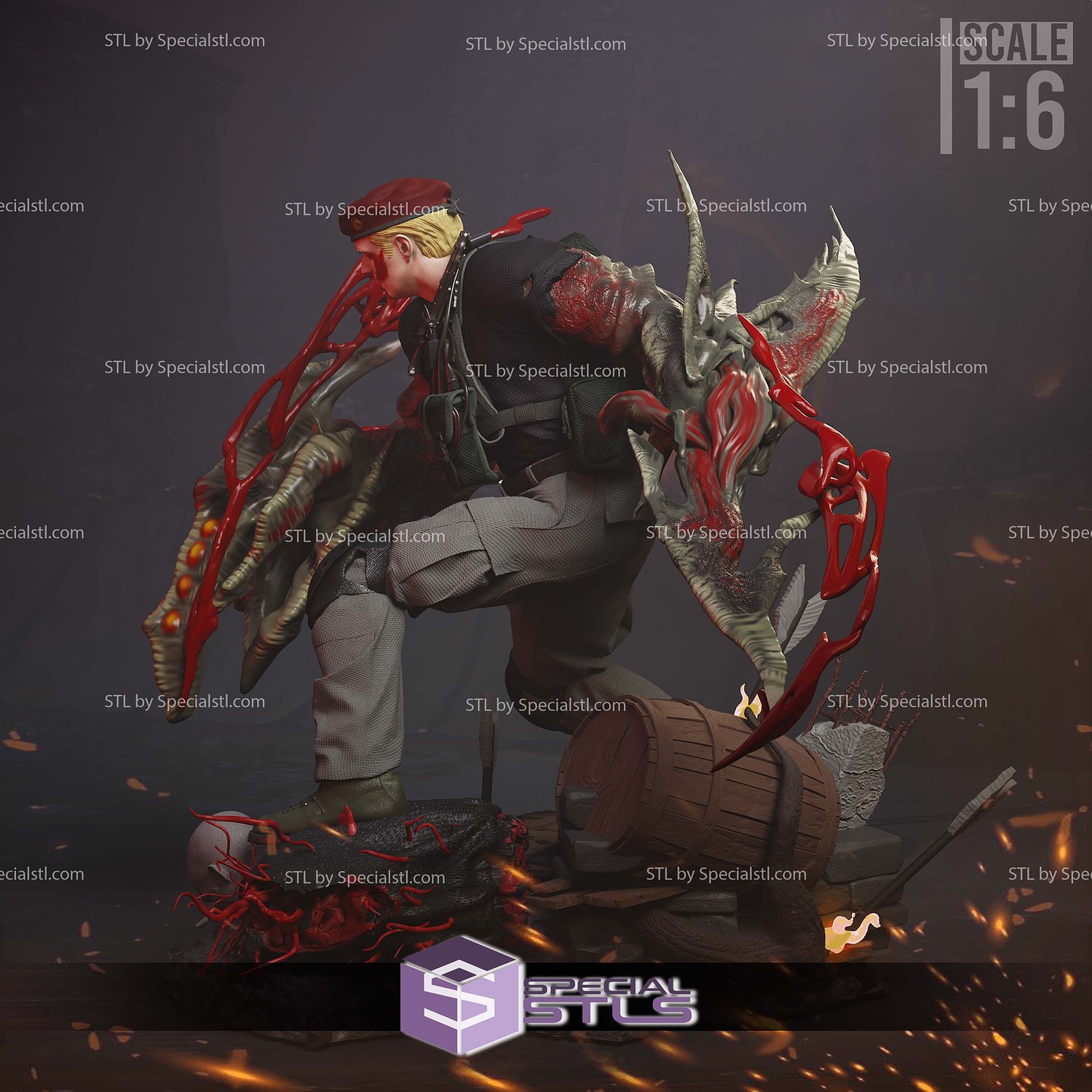 Jack Krauser Resident Evil 4 3D Printer Files STL Model — view 5