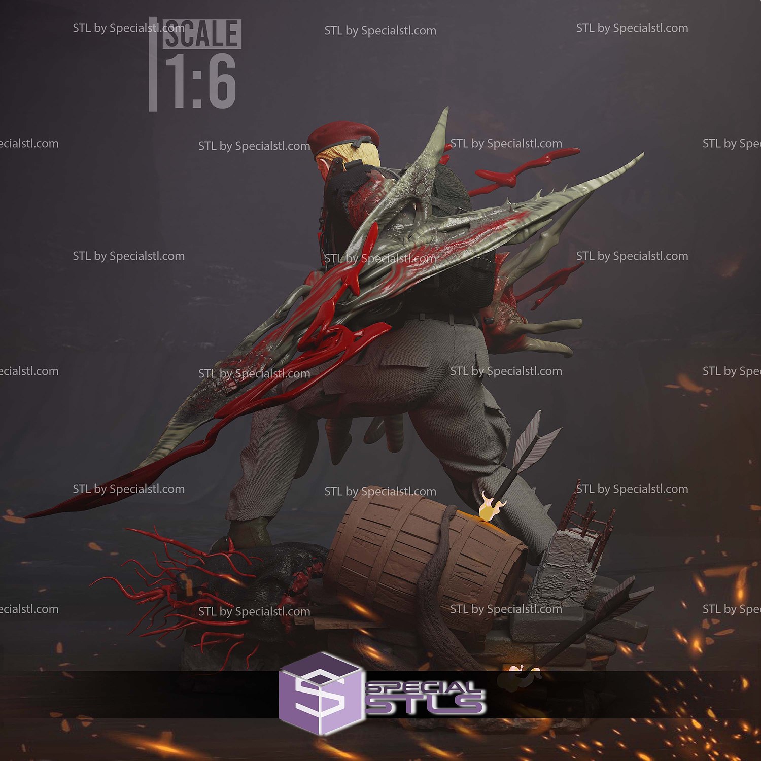 Jack Krauser Resident Evil 4 3D Printer Files STL Model — view 6