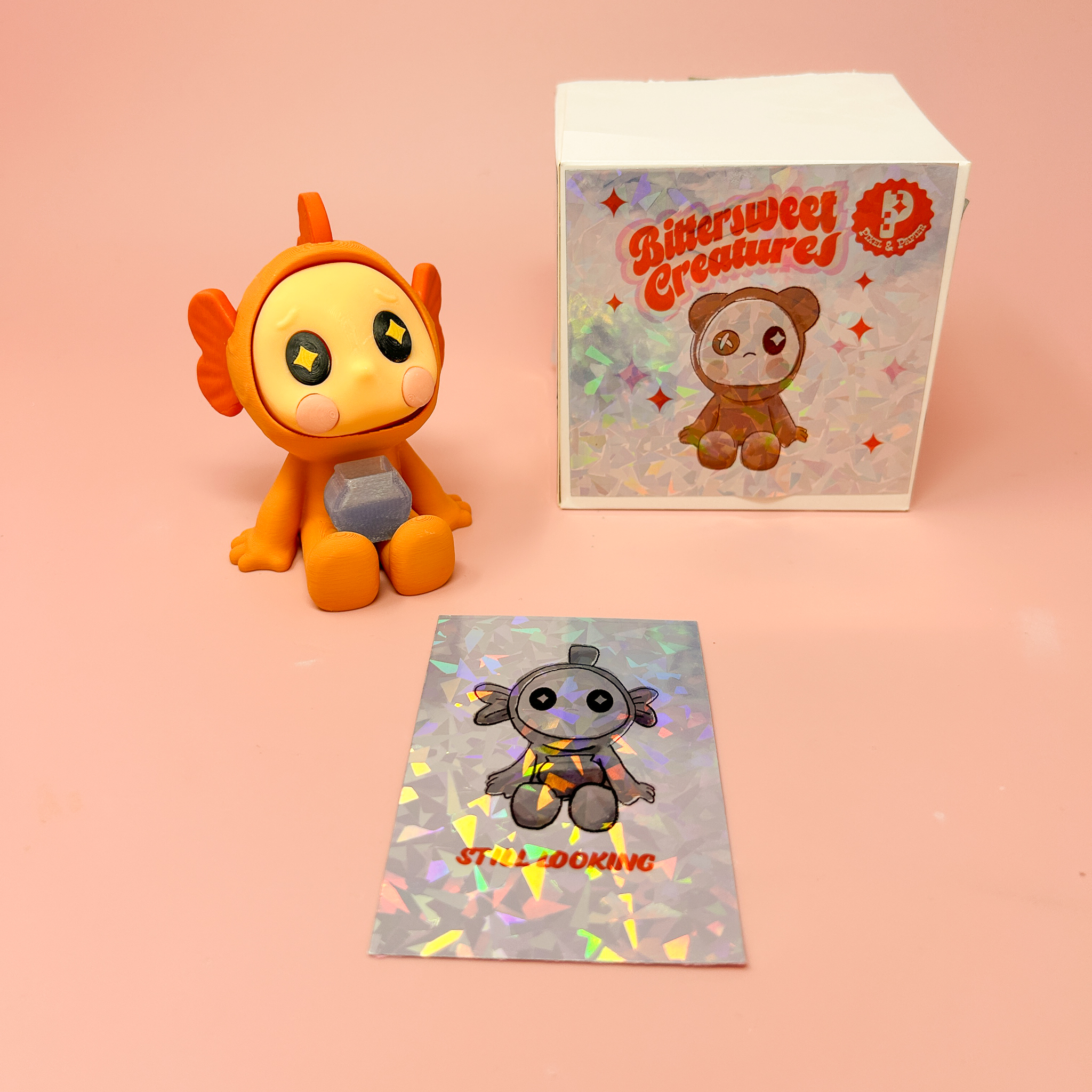 Still Looking - Bittersweet Creatures - Cute Goldfish Collectible Figure, Mystery Box, Blind Box 3D STL Model — view 2