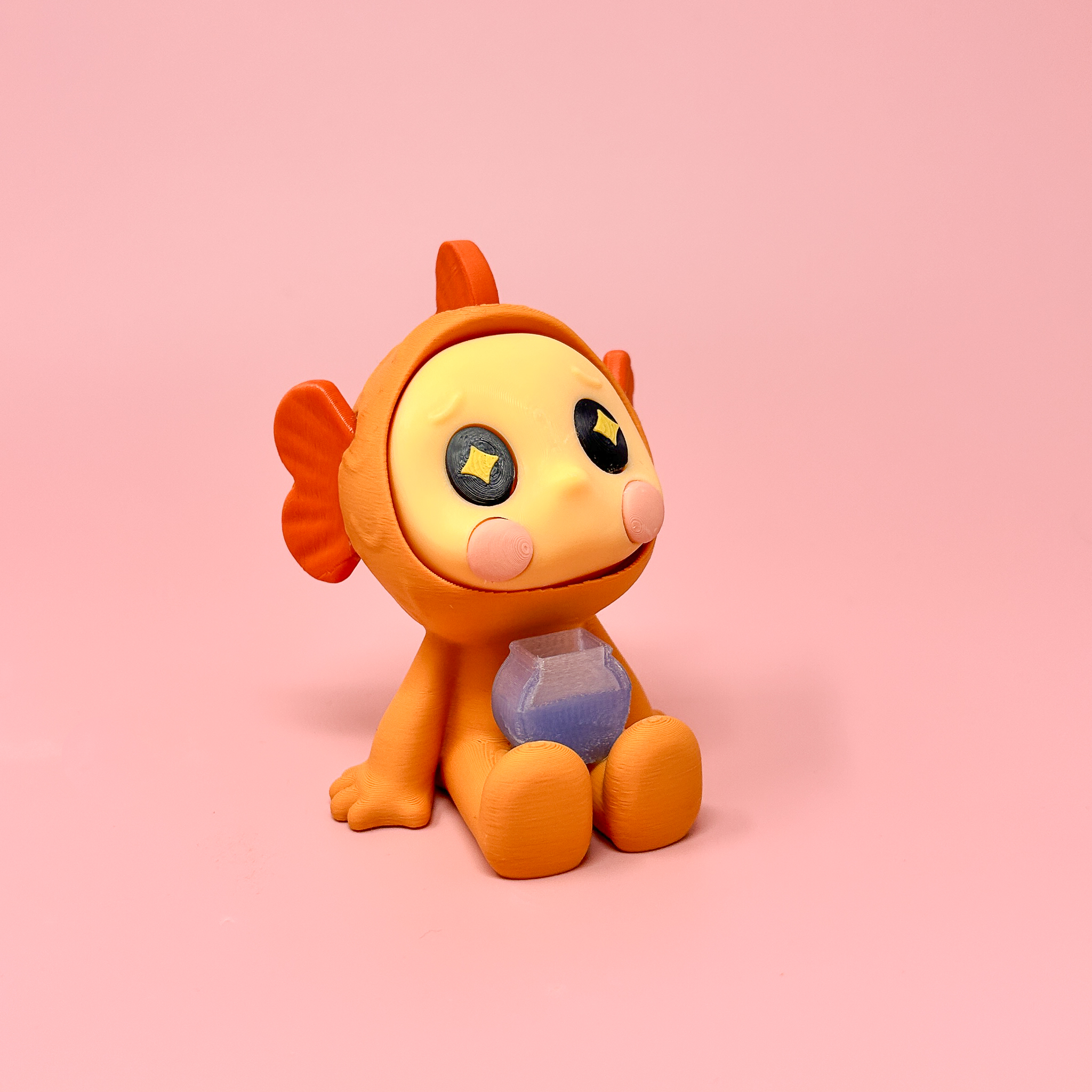 Still Looking - Bittersweet Creatures - Cute Goldfish Collectible Figure, Mystery Box, Blind Box 3D STL Model — view 3