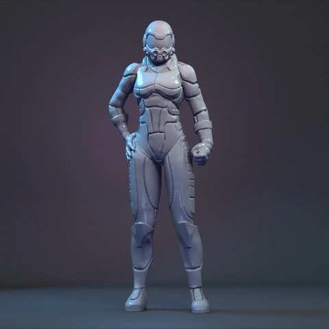 MWO Female Pilots 3D Printing Miniatures | Static STL Model