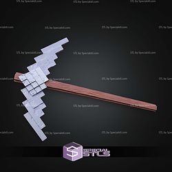 Cosplay STL Files Minecraft Movie Pickaxe 3D Model