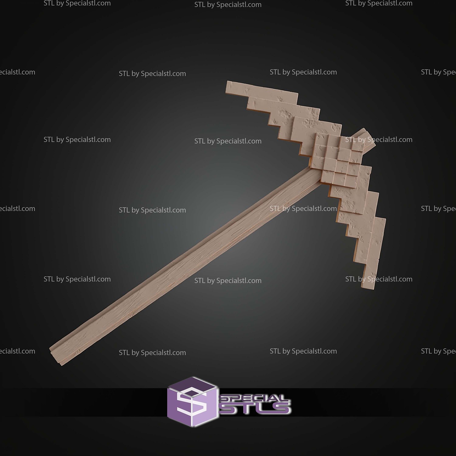 Cosplay STL Files Minecraft Movie Pickaxe 3D Model — view 6