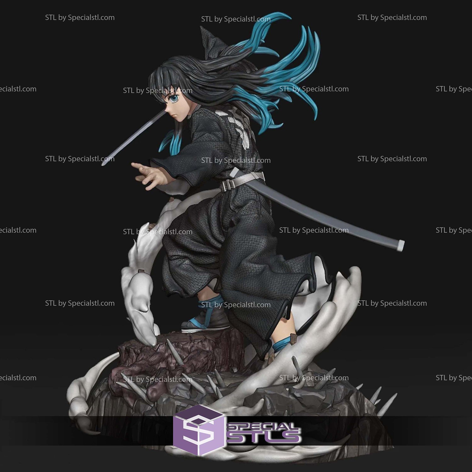 Muichiro Tokito Demon Slayer 3D Printer Files STL Model — view 3