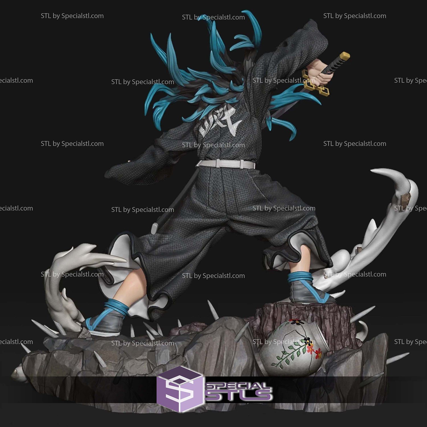 Muichiro Tokito Demon Slayer 3D Printer Files STL Model — view 4