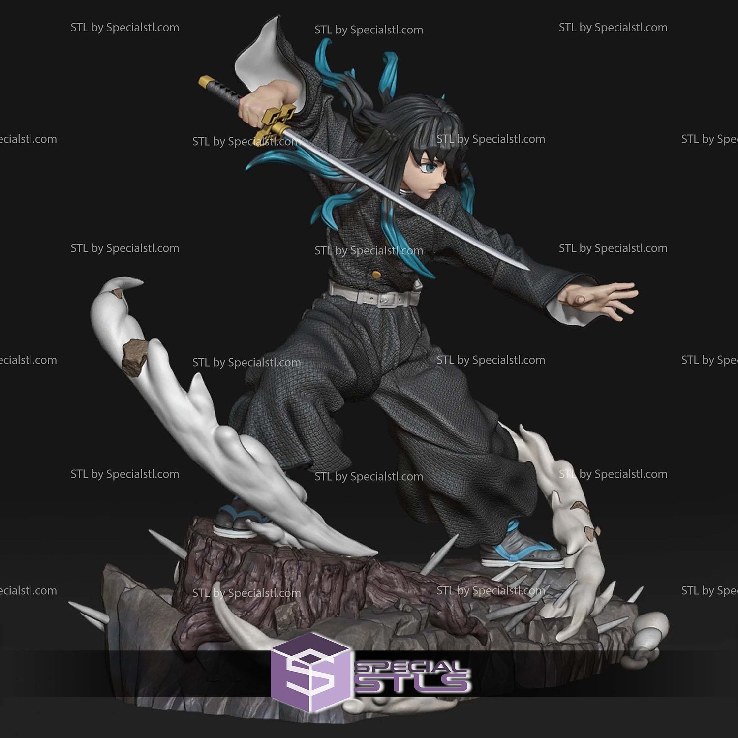 Muichiro Tokito Demon Slayer 3D Printer Files STL Model — view 5