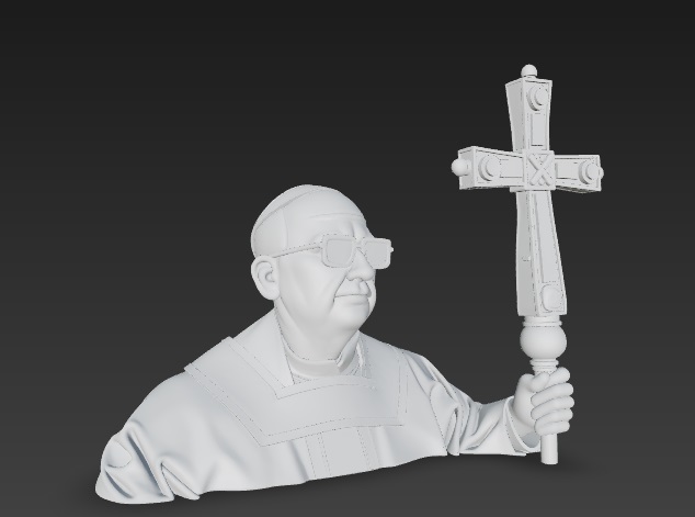 PopeLeo XIV 3D STL Model — view 3