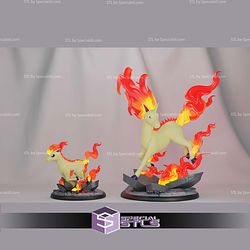 Basic Pokemon Collection Ponyta Rapidash Kanto 3D STL Model