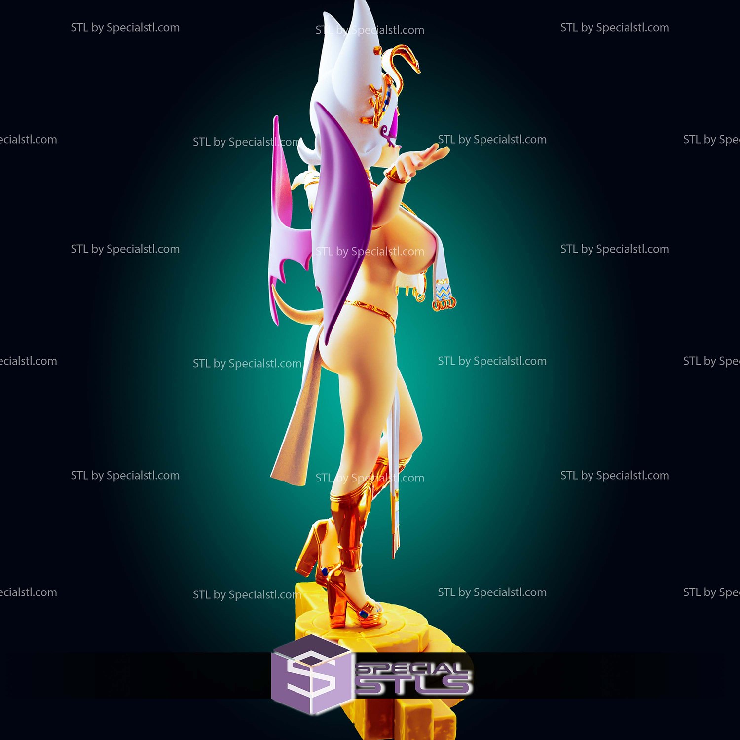 Rouge the Bat Egyptian Cosplay 3D Printer Files STL Model — view 4