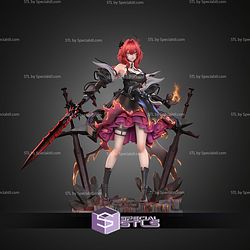 Laevatain Surtr Arknights 267mm STL Files 3D Model